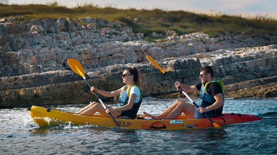 Cape Kamenjak: Kayak Tour with Cave Experience - What you get for $77: gear, lunch packet, and GoPro keepsakes