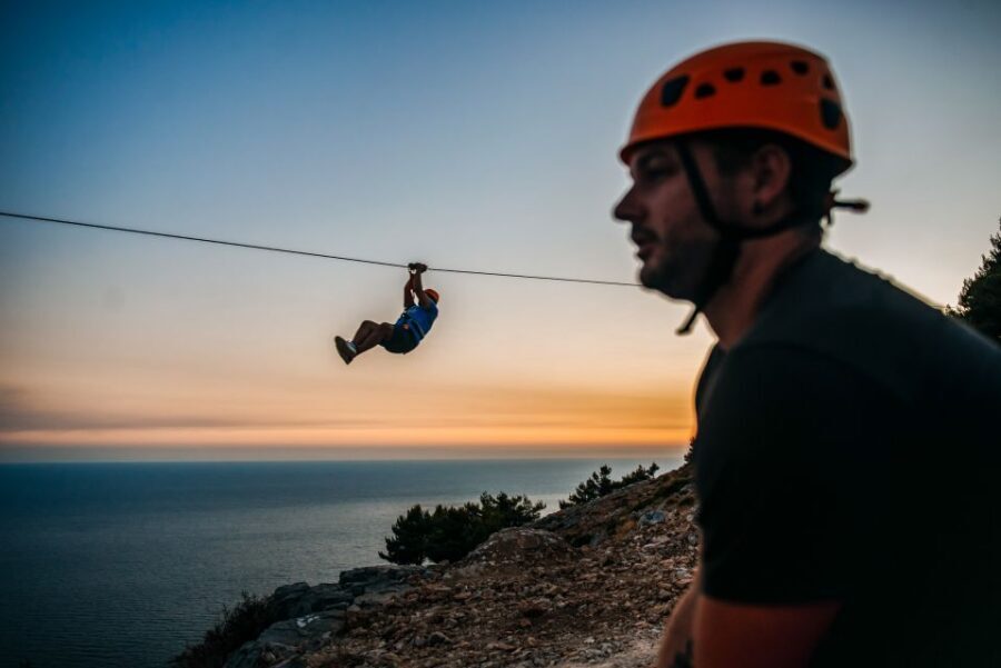 Dubrovnik: Sunset Zip Line Experience Followed by Wine - Second zip line twice: speed, signals, and that brake feel