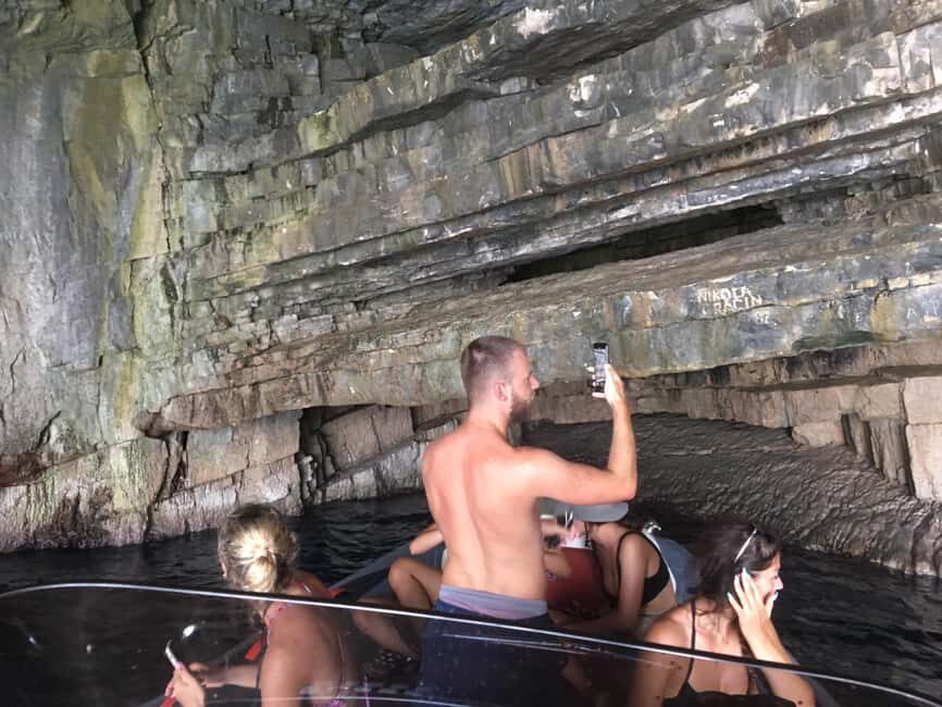 From Hvar: Blue Cave, Green Cave & 5 Islands Speedboat Tour - Passing the Blue and Green Caves: what you’re seeing even without entry