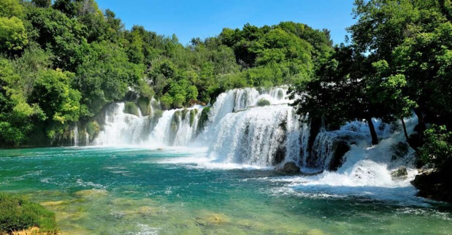 From Omiš: Krka Waterfalls and Trogir Group Tour - UNESCO Trogir: Medieval Streets, Walls, and a Tight 75-Minute Walk