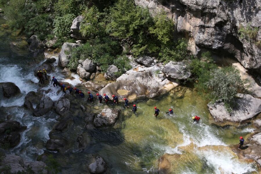 From Split: Canyoning on the Cetina River - Guides and Group Size: How You Get Help When It Gets Hard