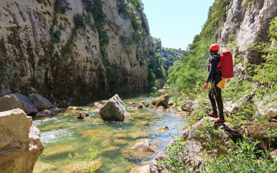 From Split or Zadvarje: Cetina River Canyoning - Gubavica waterfall and the cooling-off payoff