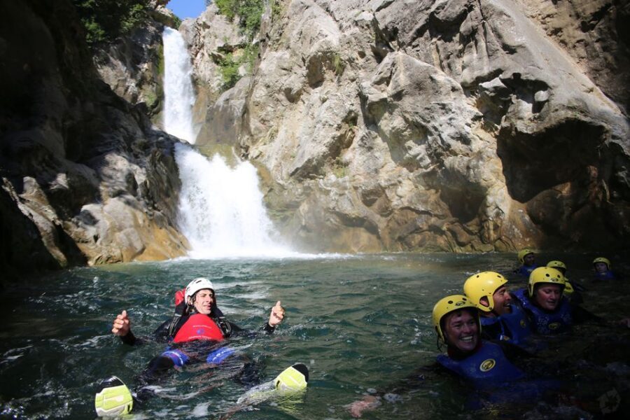 From Split or Zadvarje: Extreme Canyoning on Cetina River - Entering the canyon: hiking down to crystal-clear pools