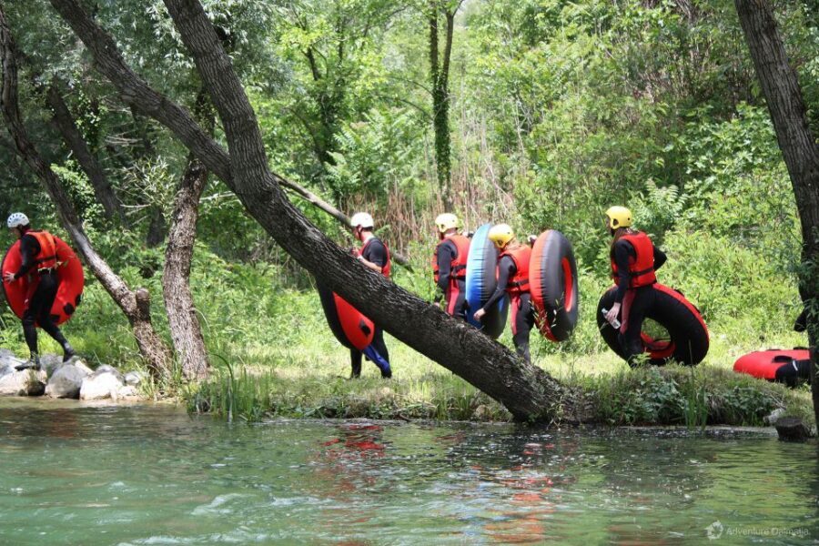 From Split: River Tubing on Cetina River - The best stops: swims, river swing, and slide-style fun