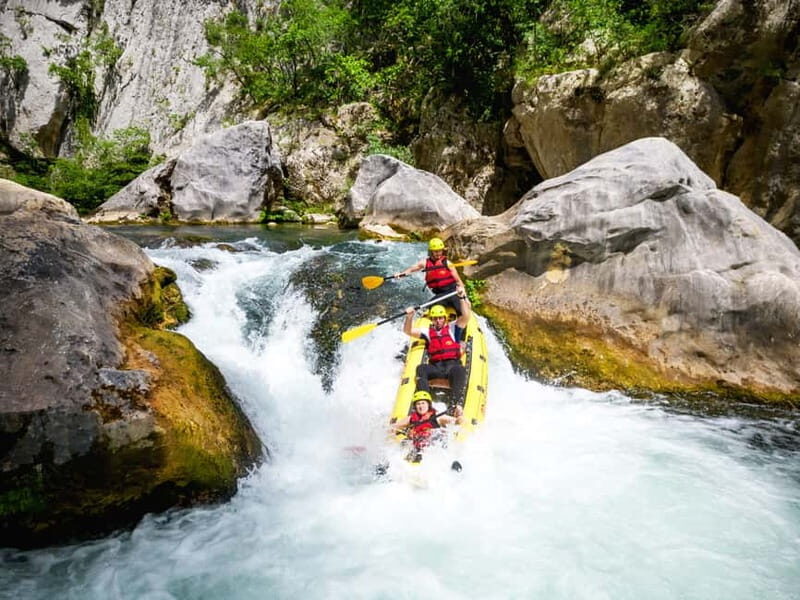 From Split/Šestanovac: Whitewater Rafting on Cetina River - Water stops, swimming, and cliff-jump options at the river end