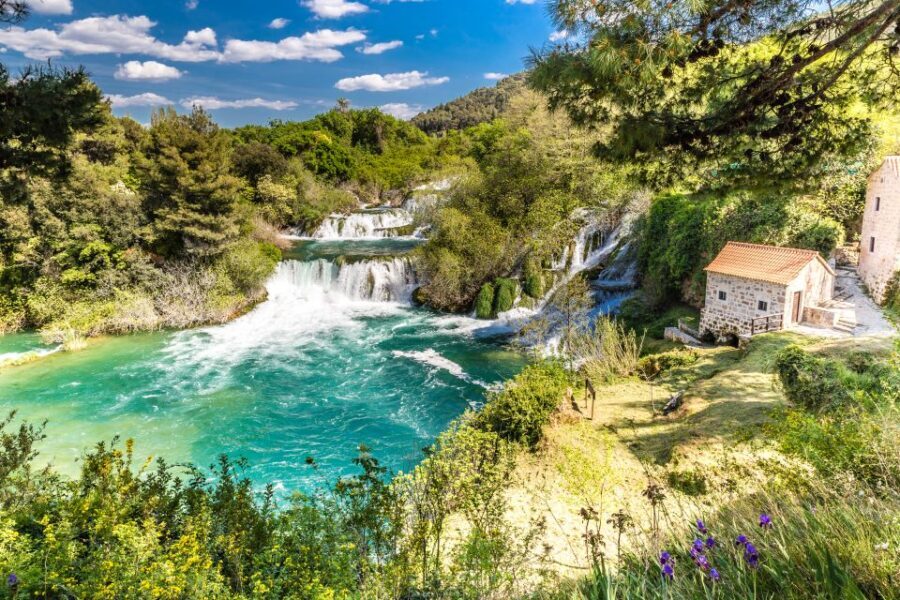 From Split & Trogir: Krka Waterfalls Day Tour with Boat Ride - Skradin: 1.5–2 hours for swimming, town wandering, and lunch choices