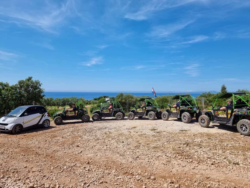 Korcula: Buggy Safari with Local Food and Wine Tasting - Stop one: GRK vineyard views and stories behind the stone lines