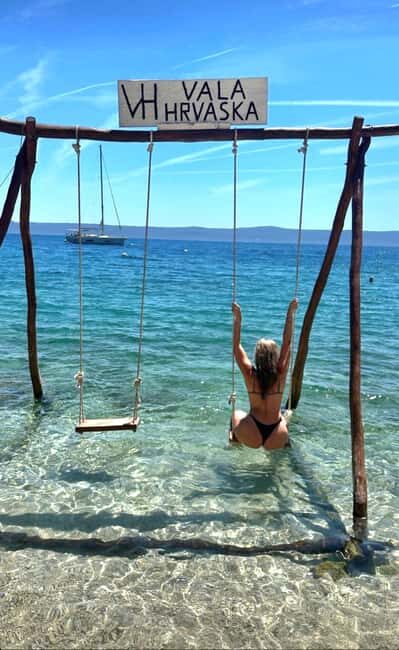 Makarska: 3 island, Cave, Cliffs, Jelsa, Lagoon, Golden Horn - The bonus Brač quiet bay and cliff-and-dolphin luck