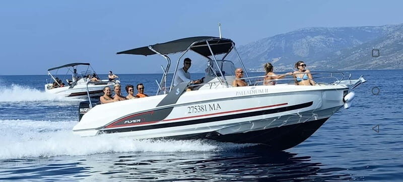Makarska: 3-island Speedboat Cave & Blue Lagoon Tour - Zečevo Blue Lagoon + the Bungalow Bar: snorkel time with a waterfront hangout