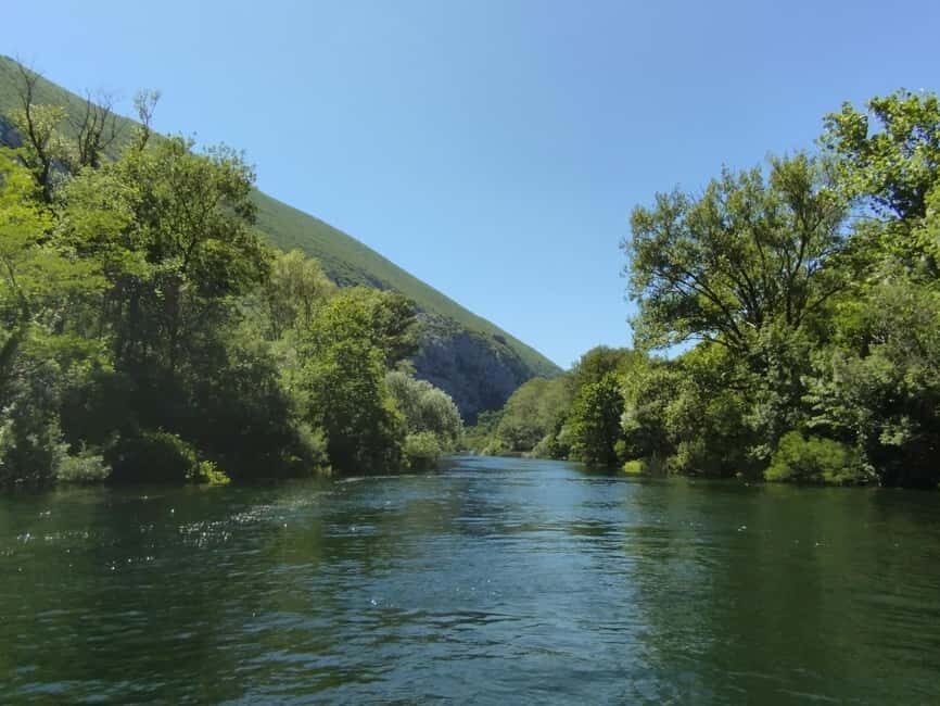 Omiš: 2-Hour Cetina River Glassboat And Beer Garden Visit - On the water: the karst canyon cruise with glass-bottom views