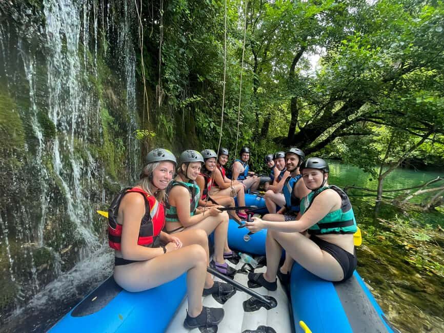 Omiš/Split: Cetina River Rafting Adventure & Cliff Jumping - Cliff jumping with a guide who controls the moment