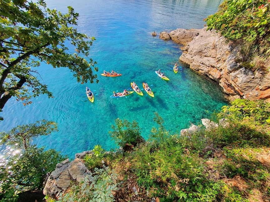 Opatija: Cliffs and caves kayak adventure - Slatina Beach start: gear, briefing, and your first strokes