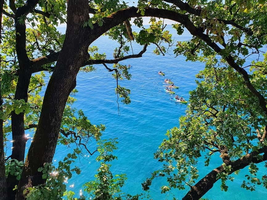 Opatija: Cliffs and caves kayak adventure - Coves and snorkeling stop: what the “snorkel” moment actually is
