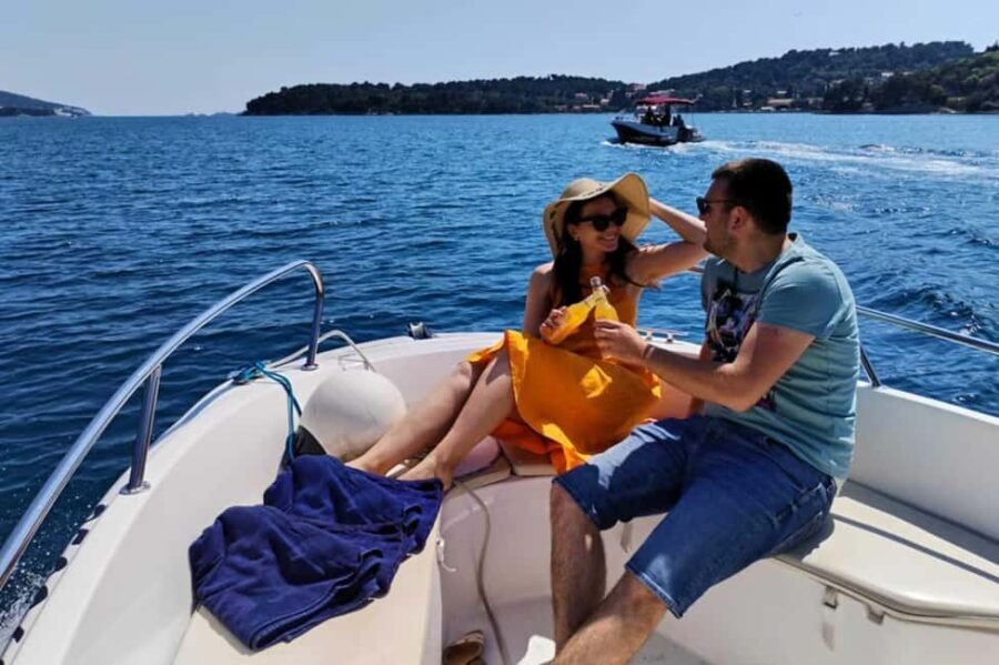 Private Boat to the Blue Cave & Elaphiti Islands with Pickup - Entering the day: pick-up from Dubrovnik and a boat that’s ready to go