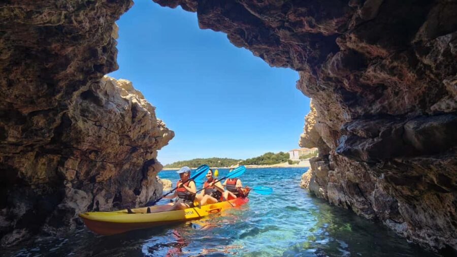Pula: Cave Kayak Tour, Snorkeling and Island Jumping - Ambrela Beach Launch: parking, timing, and what you’re signing up for