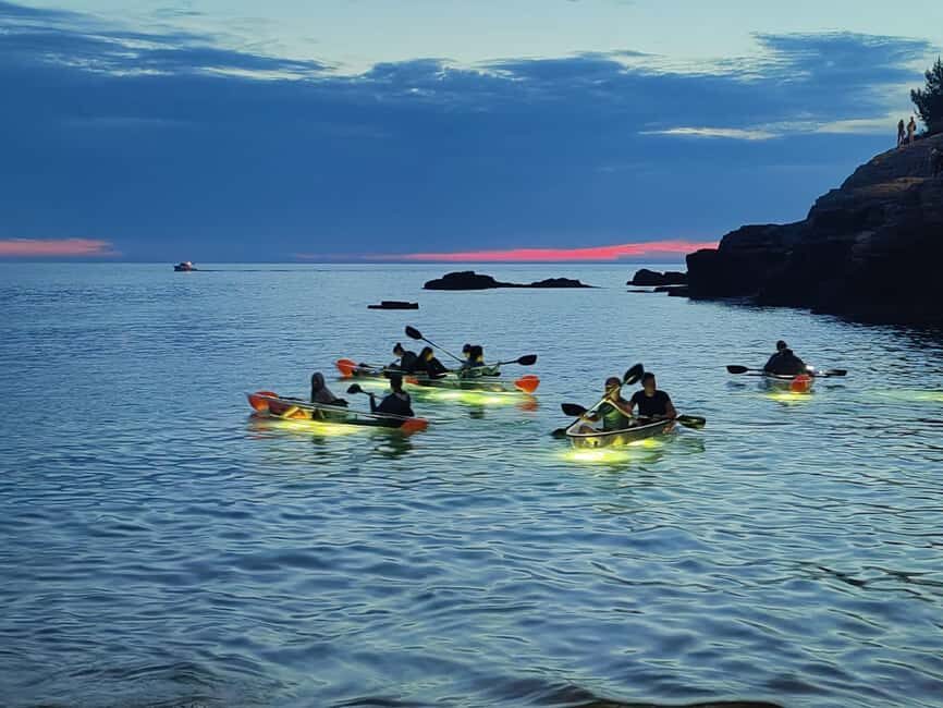Pula: Cave Sunset/Night Tour in Transparent Kayak - The 2-Hour Plan: From Kayak Setup to LED Sea-Floor Views