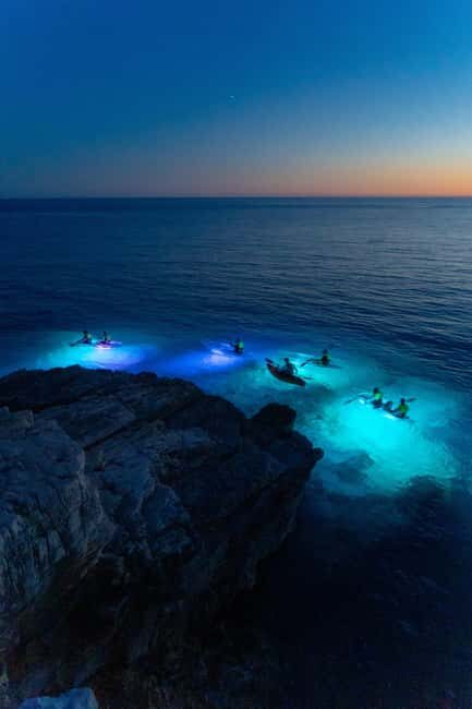 Pula: Night Kayak Tour with Glowing Kayaks - Crystal, Lit Kayaks: The Quick Hook-Up at Valovine