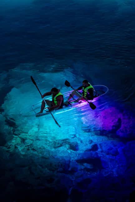 Pula: Night Kayak Tour with Glowing Kayaks - Blue Cave Glow: Stunning Photos, No Cave Entry
