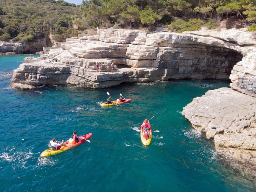 Pula: Sea Adventure – Boat, Kayak, Snorkeling & Cliff Jumps - Boat-first kayaking in Pula: why this route feels smarter