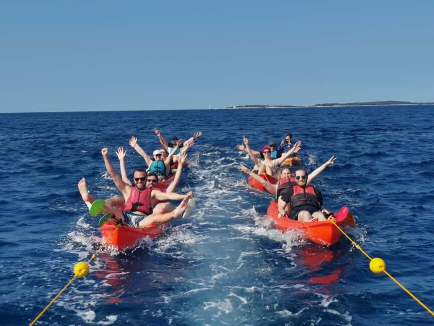 Pula: Sea Adventure – Boat, Kayak, Snorkeling & Cliff Jumps - Cliff jumping: optional adrenaline with safety instructions