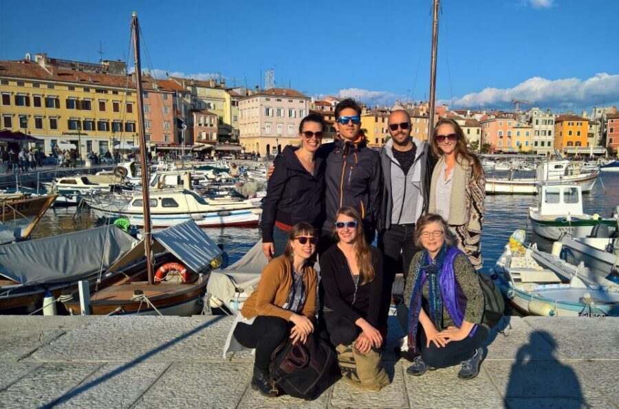 Rovinj: Guided Walking Tour - Valdibora Square: the approach view and the story of the old channel