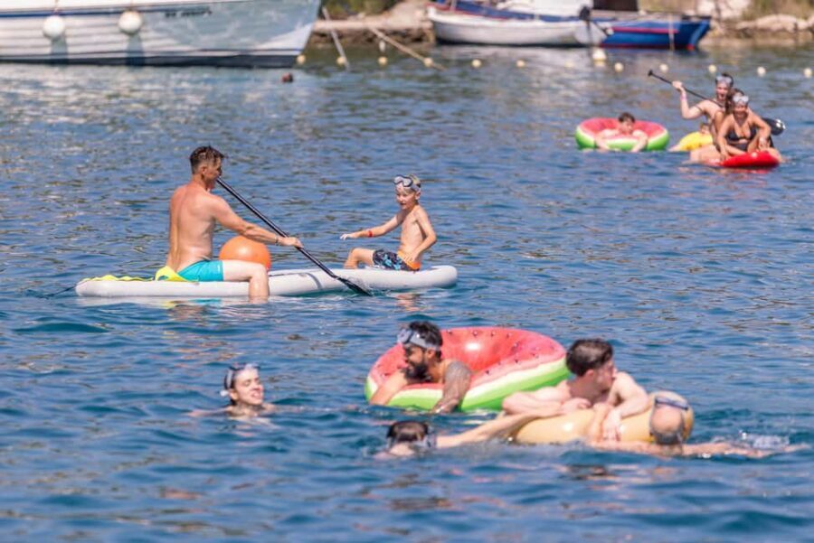 Split: Blue Lagoon 3 Islands All-Inclusive Cruise with Lunch - Water activities: SUPs, inflatables, and snorkeling goggles with a deposit