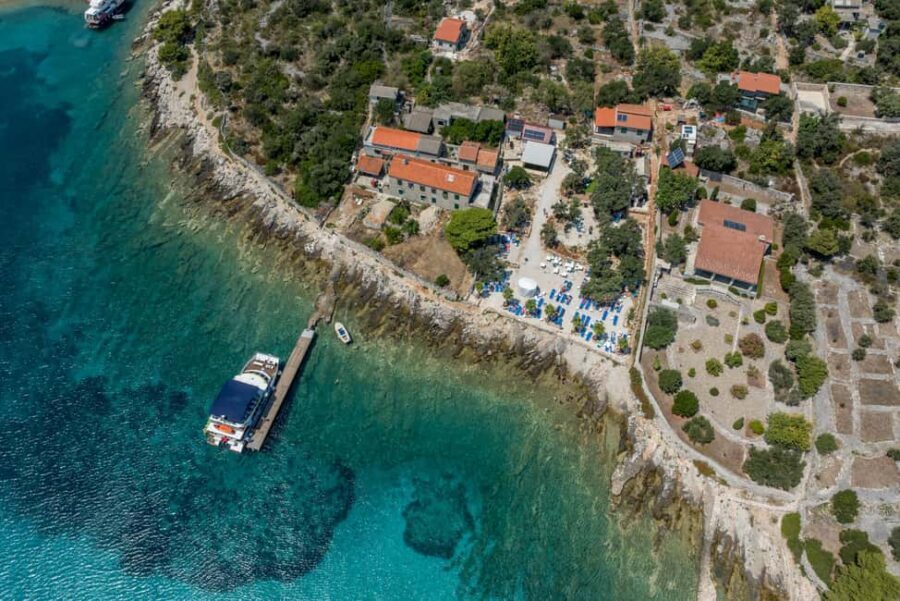 Split: Blue Lagoon & 3 Islands hopping with Lunch & Drinks - The Krknjaši Blue Lagoon Stop: Long Swim Time and Paddle Options