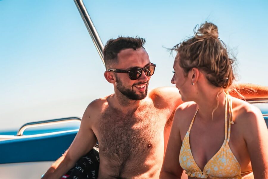 Split: Blue Lagoon and 3 Islands Speedboat Tour - Čiovo island stop: Borkko Beach Bar under pine trees