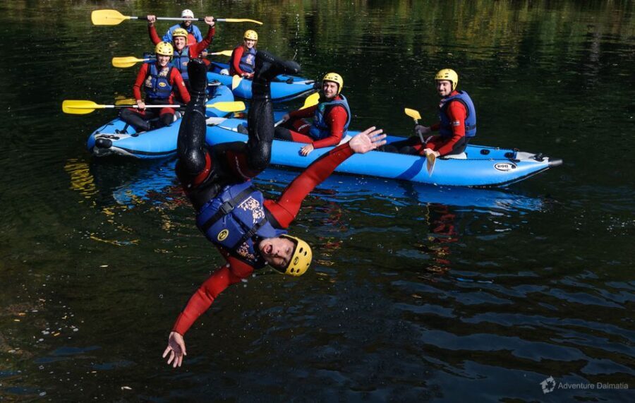 Split: Canoe Safari on the Cetina River - Gear Up: neoprene pants, boots, and the PFD/helmet rule