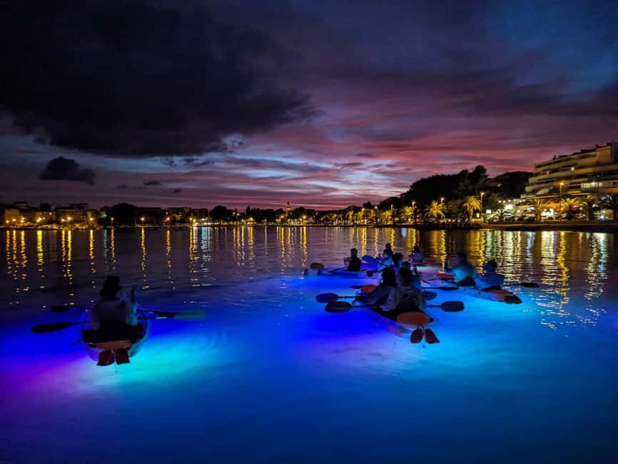 Split: Illuminated Evening Guided Kayaking Tour - From sea to river: gliding toward the Žrnovnica