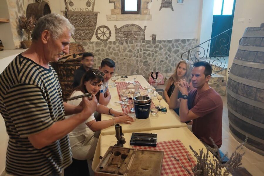 Split: Krka National Park Full-Day Tour with Wine Tasting - Skradinski Buk waterfalls: 2 km on wooden paths with water-mill stories