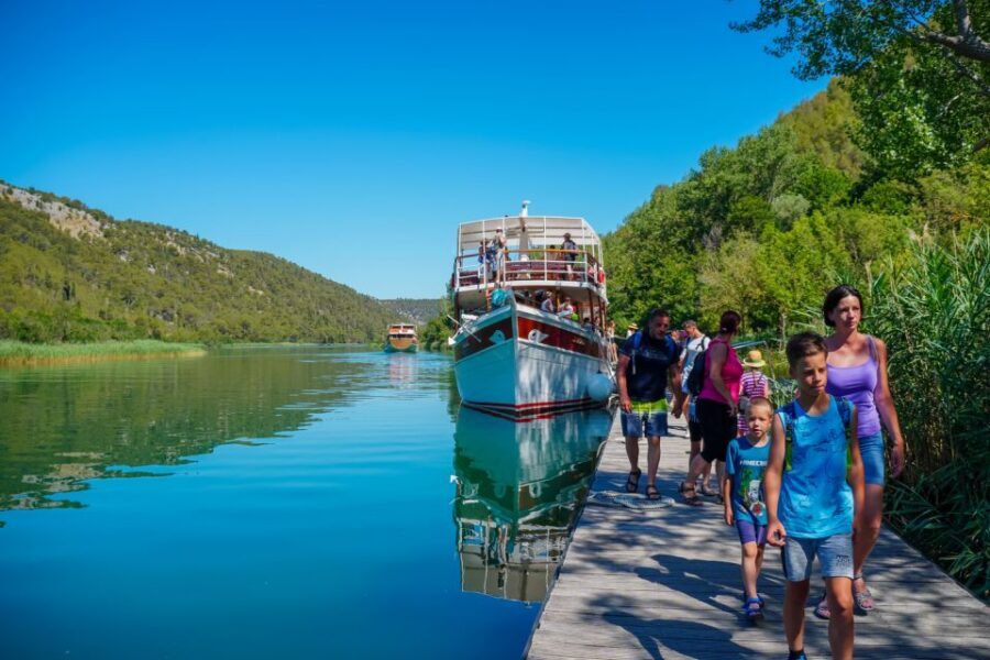 Split: Krka Waterfalls Trip with Boat Cruise and Swimming - The Skradin boat cruise that puts you in waterfall mode