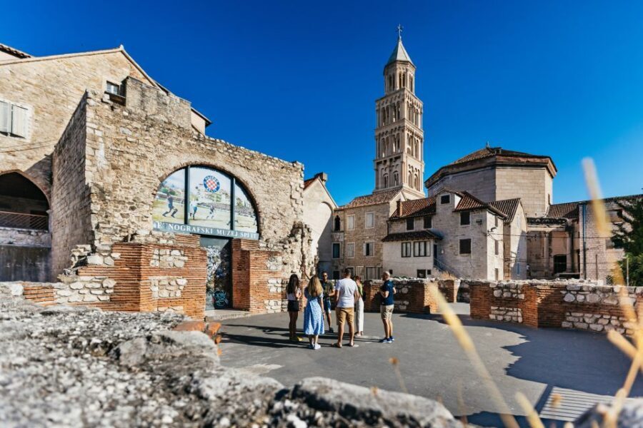 Split: Old Town and Diocletian Palace Walking Tour - The Riva promenade and Marjan Hill: finish with sea perspective