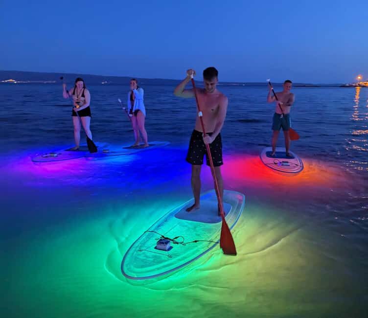 Split: Transparent SUP night Glow tour - Getting set up: gear, the board, and that important paddle demo